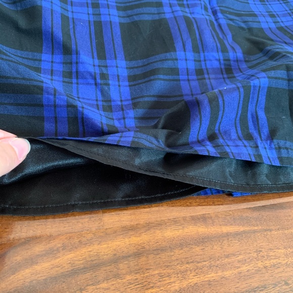 NWT Ben Sherman Strapless Blue Plaid Dress - Picture 7 of 7